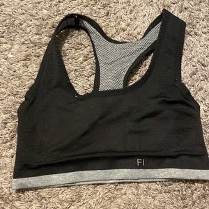 Flex black sports bra